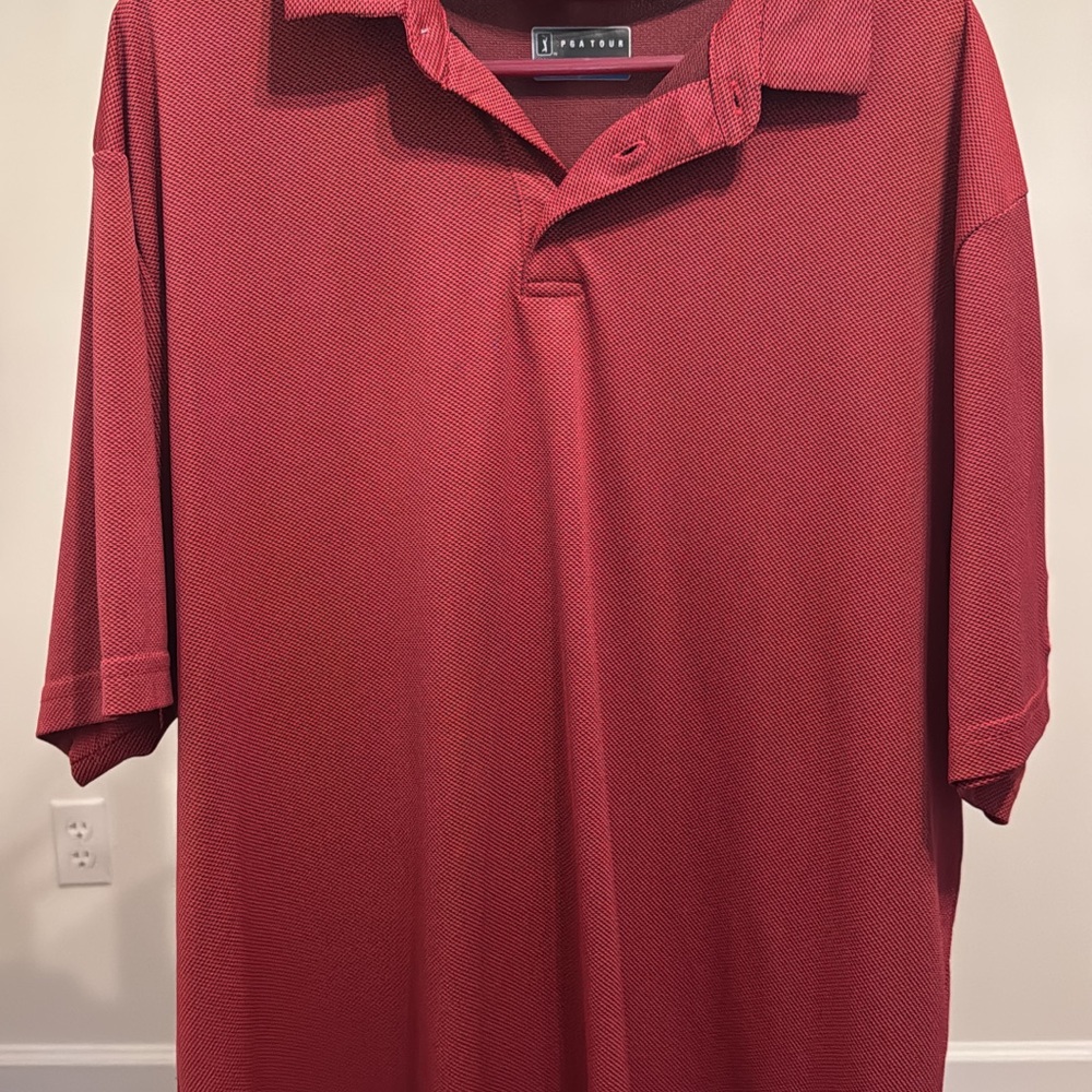 PGA Tour Red Polo Shirt